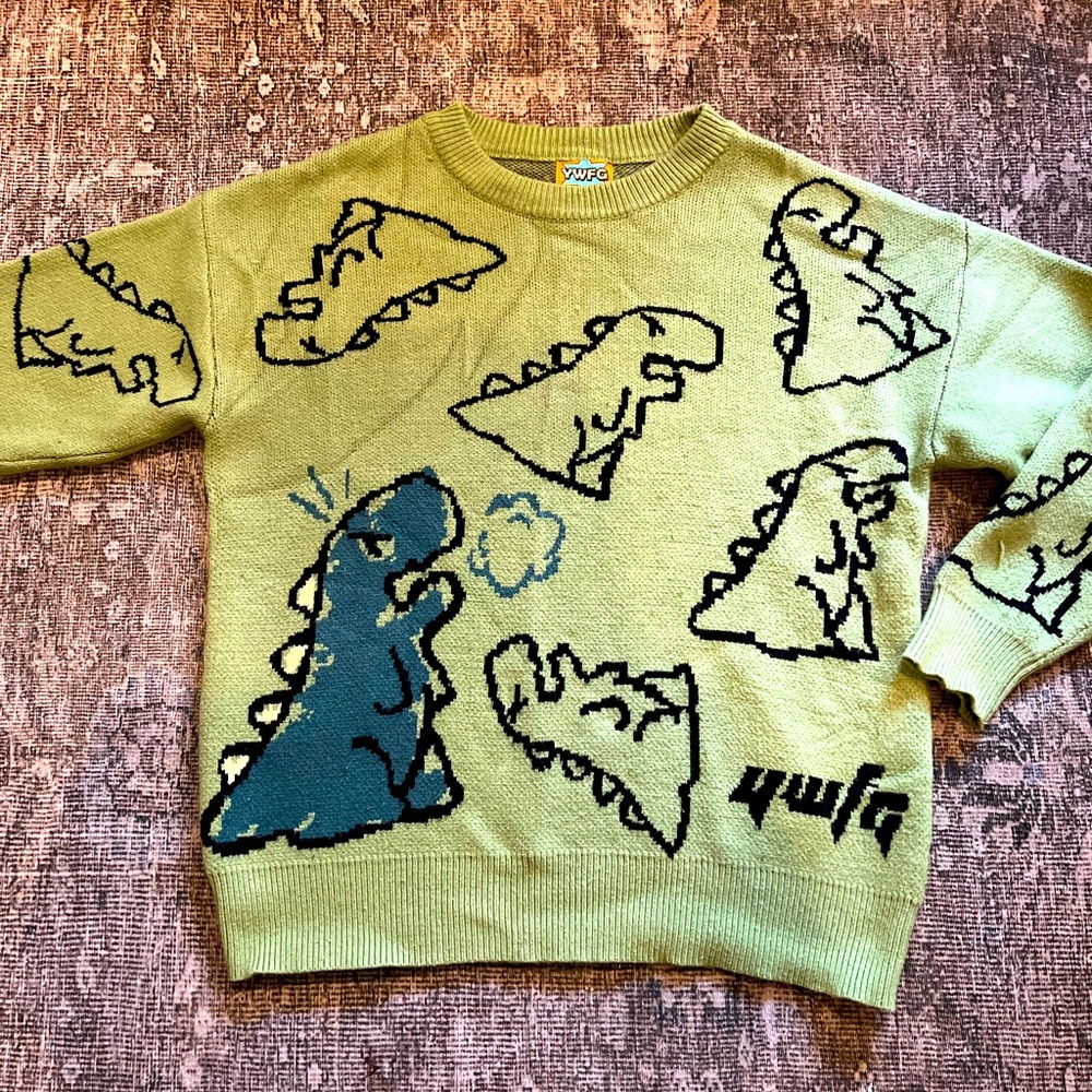 Novelty Dino Dinosaur ๐ฆ Sweater Medium